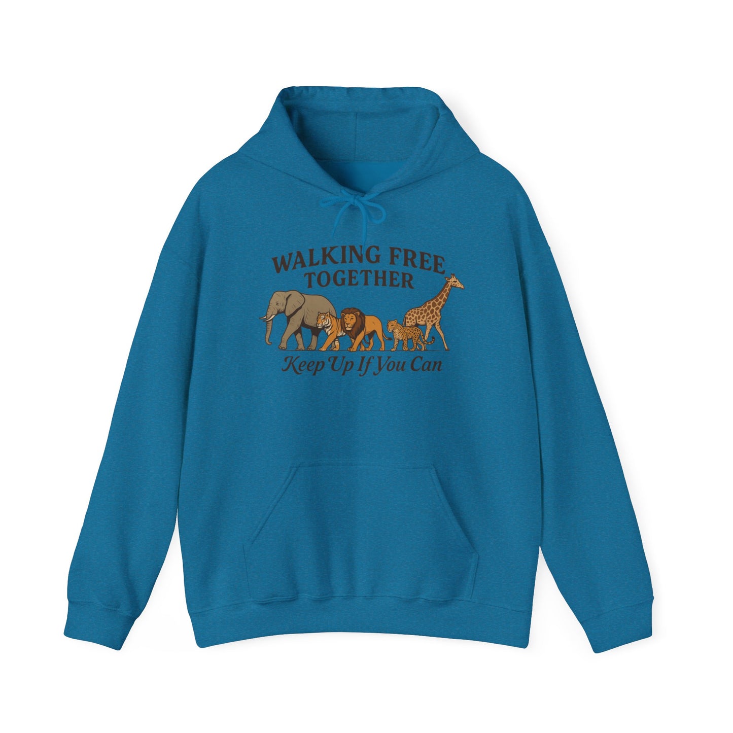 Spirit of the Wild Lion Mens Hoodie - Vacation Mode Funny Jungle King Graphic Pullover for Men, Wildlife Lovers Gift, Cozy Nature Hoodie
