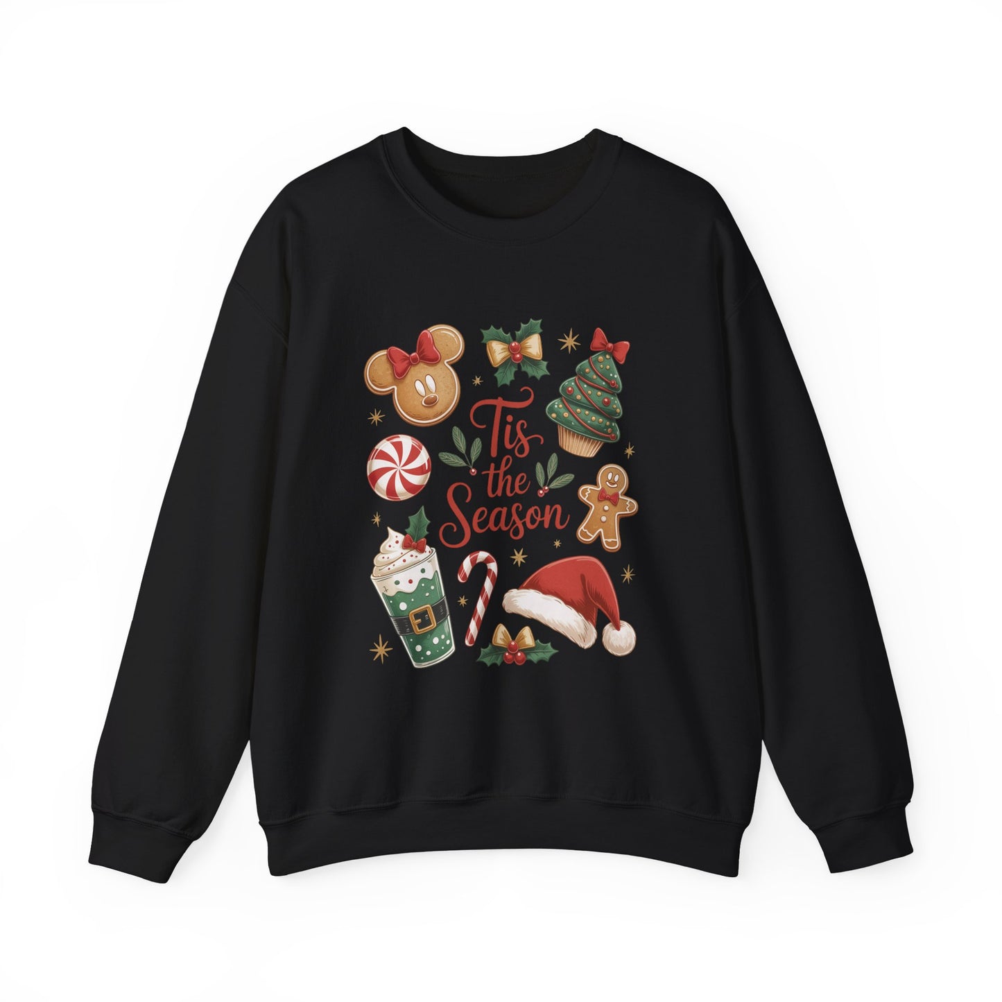 Women's Tis the Season Christmas Sweatshirt, Cozy Cookie - Cocoa Holiday Jumper, Women's Crewneck Sweatshirt