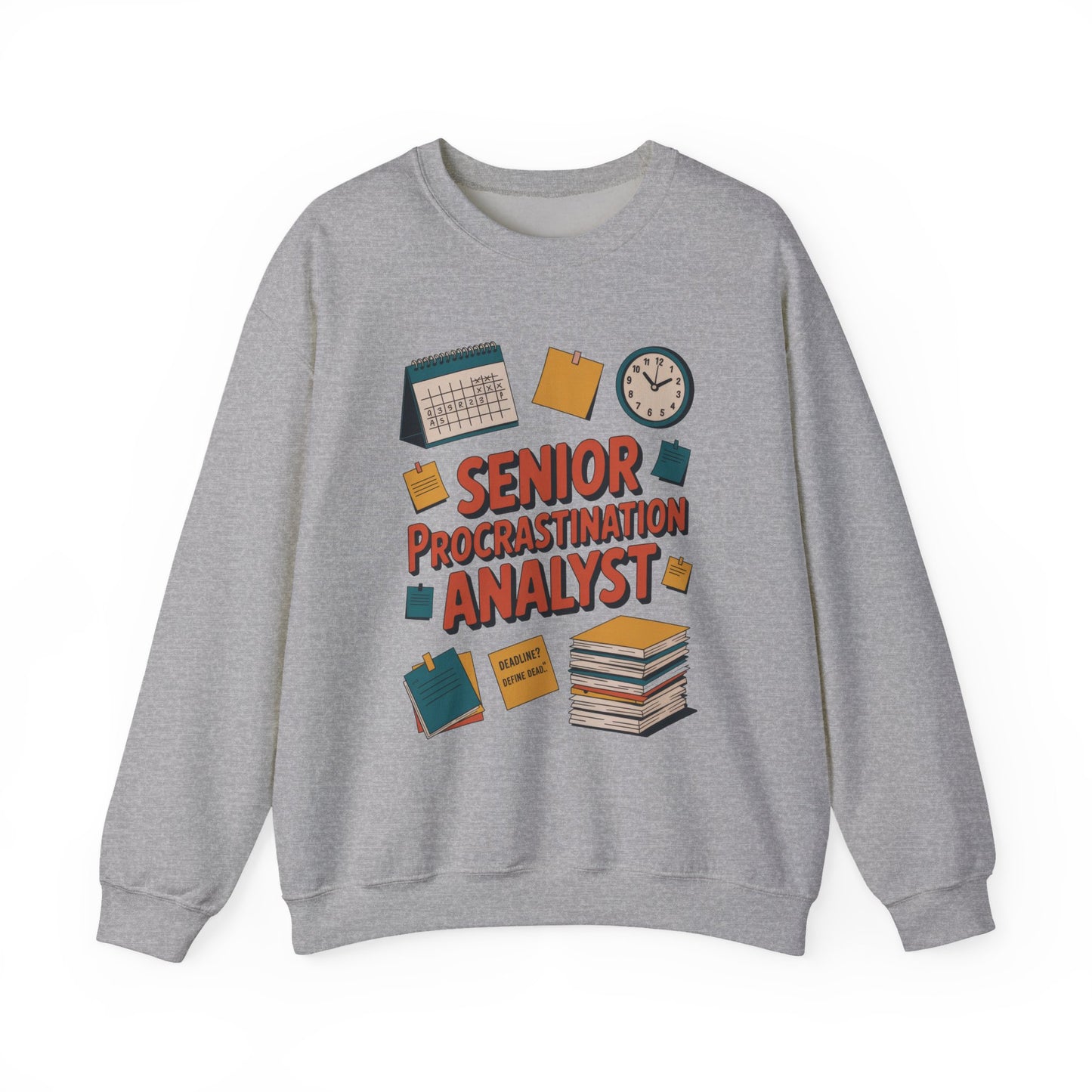 Senior Procrastination Analyst Sweatshirt, Gift for Graduates, Office Humor Apparel, Meme Sweatshirt, Casual Wear, Motivation Humor Apparel