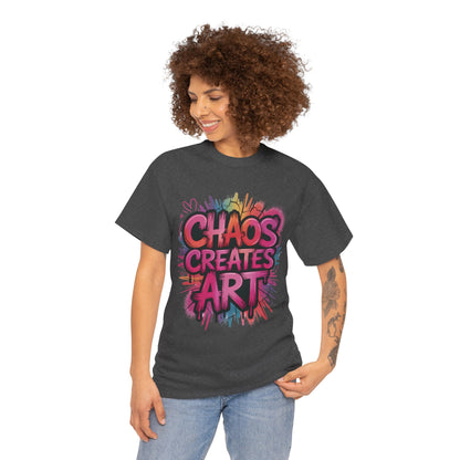 Chaos Creates Art Colorful Graffiti Womens Graphic Tee, Graffiti Shirt, Streetwear Tee