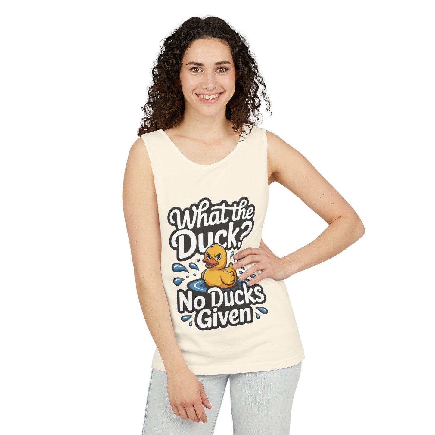 What The Duck Funny Womens Tank Top, No Ducks Given Tee, Sarcastic Duck Tee, Rubber Duck Graphic Tank, Humor Gift For Her,Beach Party Outfit
