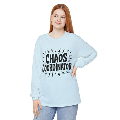 Chaos Coordinator Shirt Unisex Long Sleeve Tee, Funny Mom Life Gift, Mothers Day Shirt, Gifts for Team Leaders, Humor Apparel