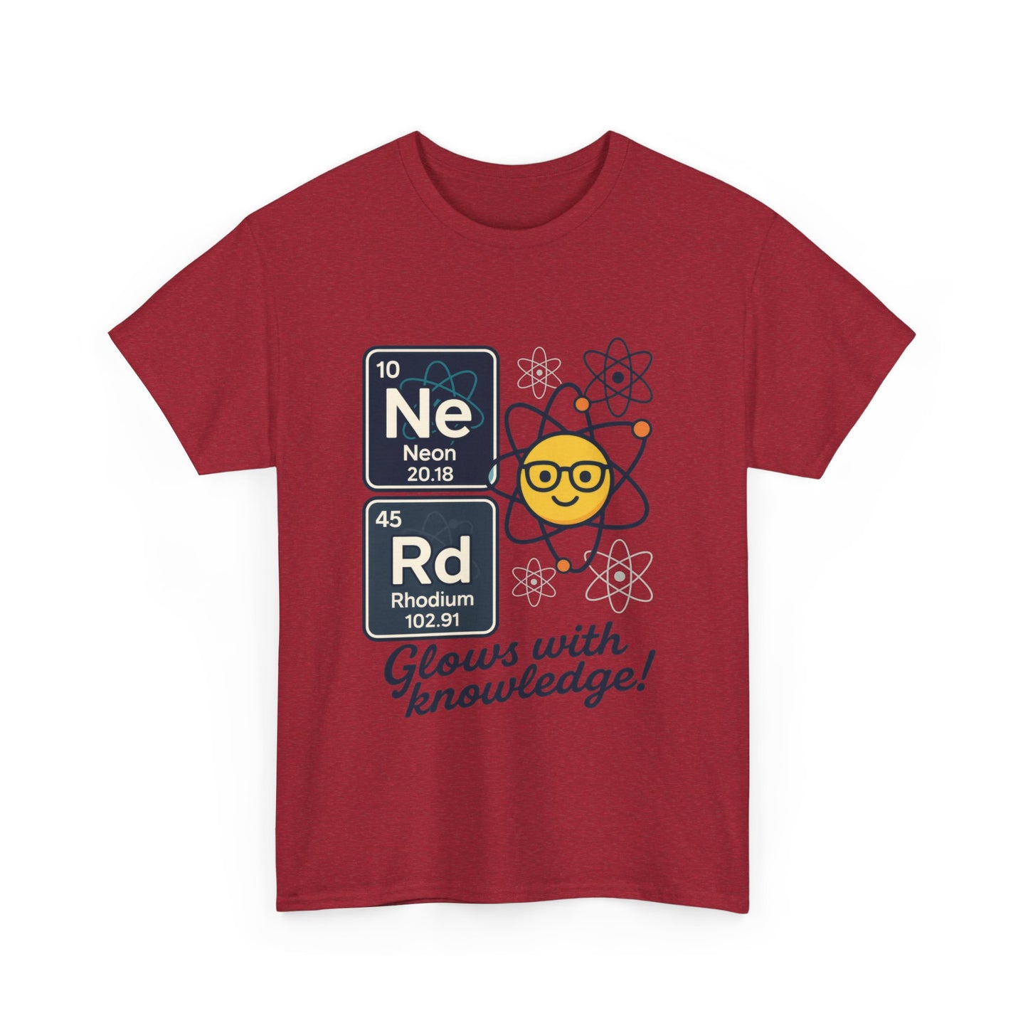 Funny Mens Nerd T-Shirt, NeRd Periodic Table Shirt, Glowing Knowledge Tee, Science Lover Gift, Chemistry Shirt, STEM Apparel, Science Tee
