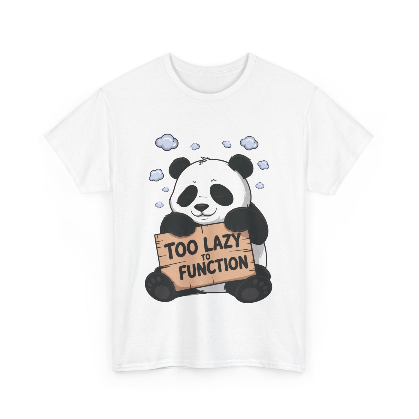 Too Lazy to Function Panda Tee, Unisex Cotton T-Shirt, Funny Shirt, Casual Wear, Gift for Sloth Lovers, Relaxed Vibe