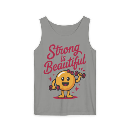 Strong is Beautiful Womens Tank Top, Cute Fitness and Gym Motivation Shirt, Workout Shirt, Exercise Top, Gift for Her, Summer Activewear