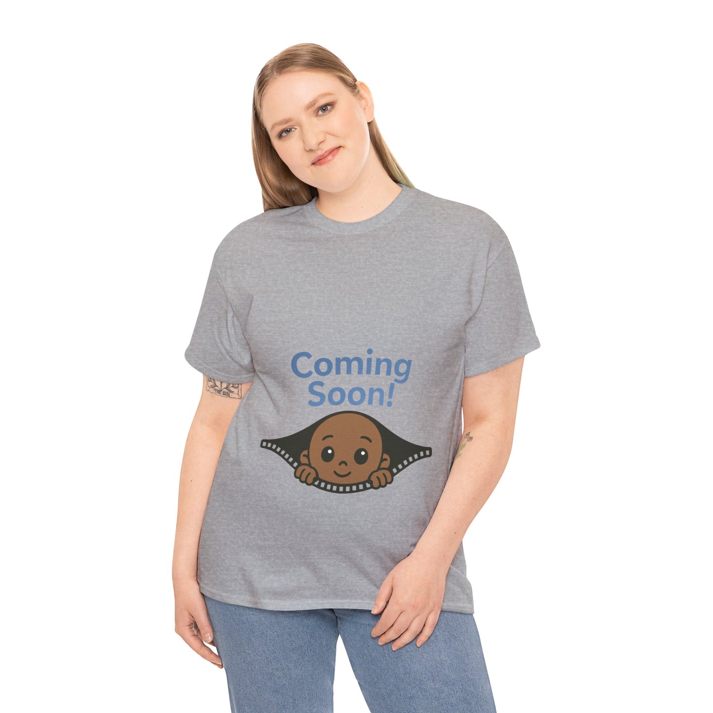 Coming Soon Maternity  Tee, Cute Baby Boy Pregnancy Announcement Tee, Funny Expecting Mom Gift, Gender Reveal Tee, Baby Shower Top