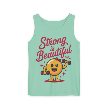 Strong is Beautiful Womens Tank Top, Cute Fitness and Gym Motivation Shirt, Workout Shirt, Exercise Top, Gift for Her, Summer Activewear