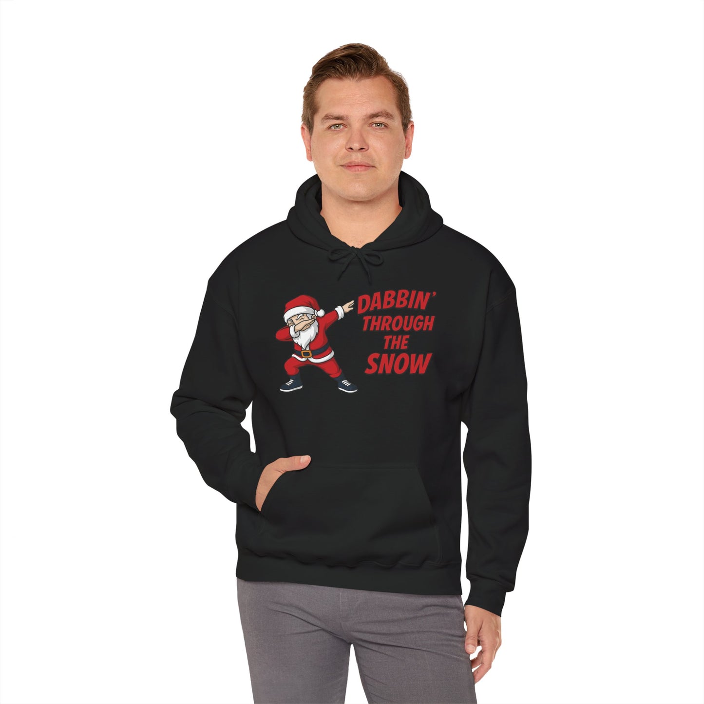 Dabbin Santa Men's Christmas Hoodie, Funny Holiday Sweatshirt