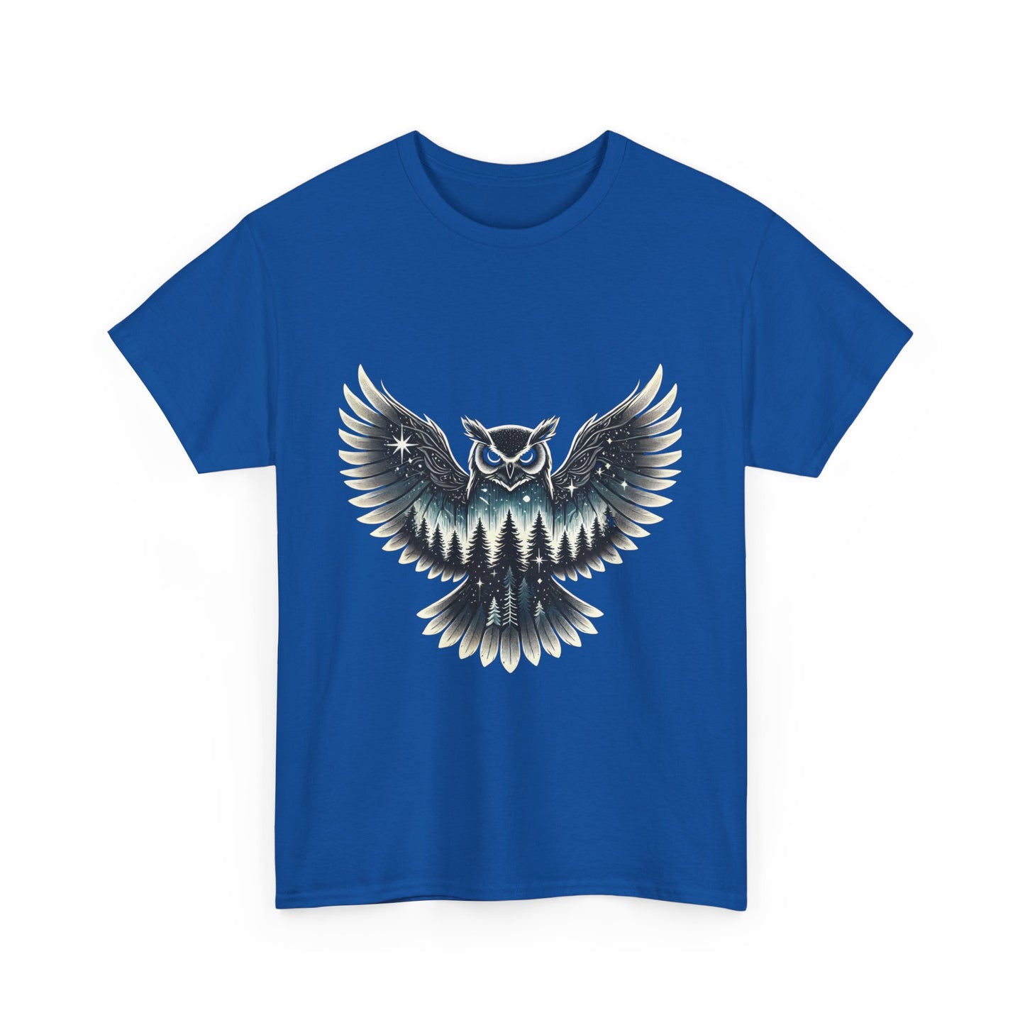 Mystical Owl Graphic Tee, Wildlife Lover Gift, Nature Shirt, Festival Wear, Boho Style, Night Bird Graphic T-Shirt