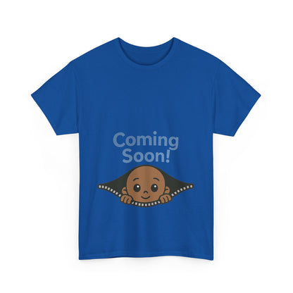 Coming Soon Maternity  Tee, Cute Baby Boy Pregnancy Announcement Tee, Funny Expecting Mom Gift, Gender Reveal Tee, Baby Shower Top