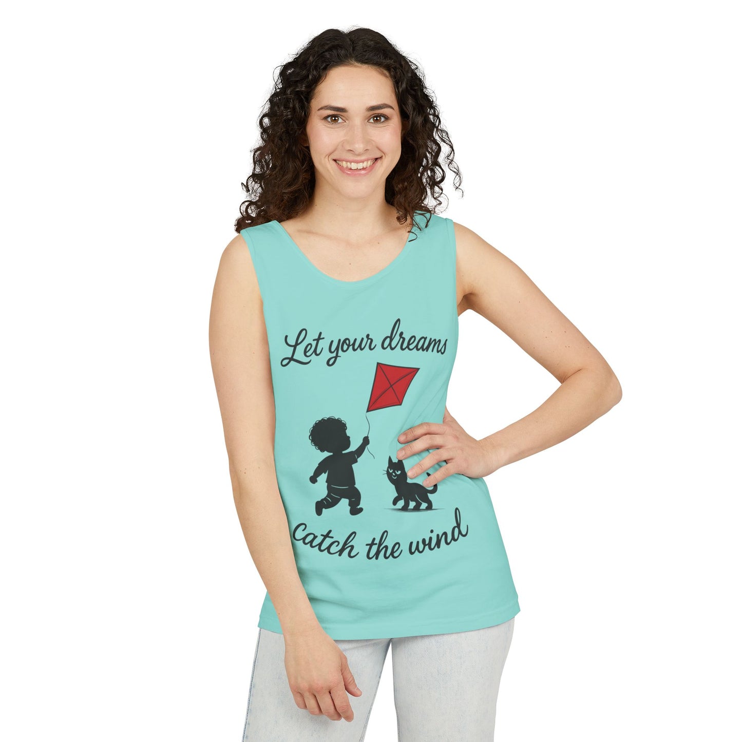 Dream-Catching Tank Top - Lightweight, Womens, Inspirational Graphic Tee, Summer Wear, Perfect Gift for Kids & Families