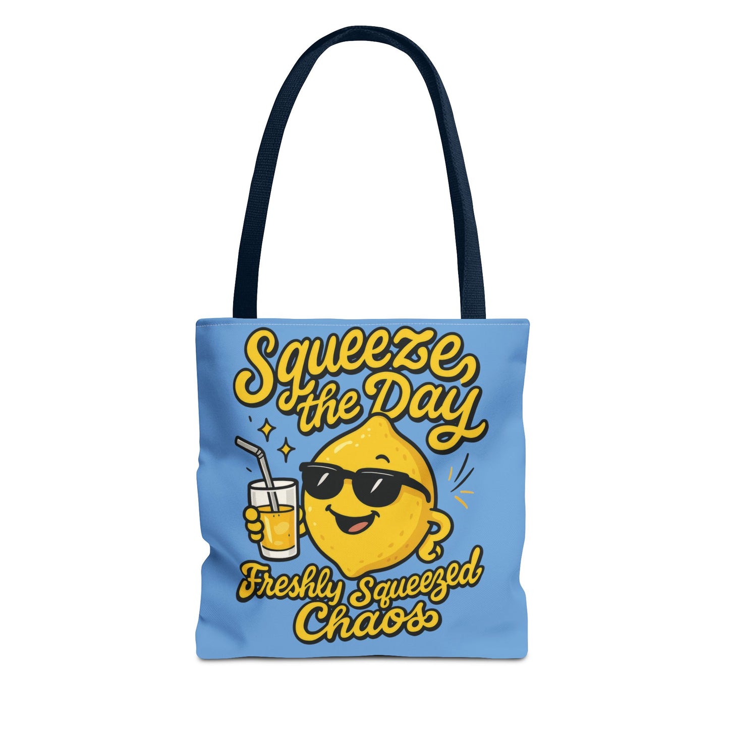 Lemon Themed Tote Bag, Squeeze the Day, Shopping Bag, Gift for Citrus Lovers, Eco-Friendly Carrier, Summer Accessory, Beach Weekender Bag