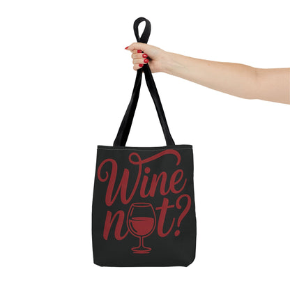 Wine Not? Tote Bag - Fun Wine Lover's Accessory for Parties, Gift for Wine Enthusiasts, Perfect for Grocery or Beach Outings, AOP Design
