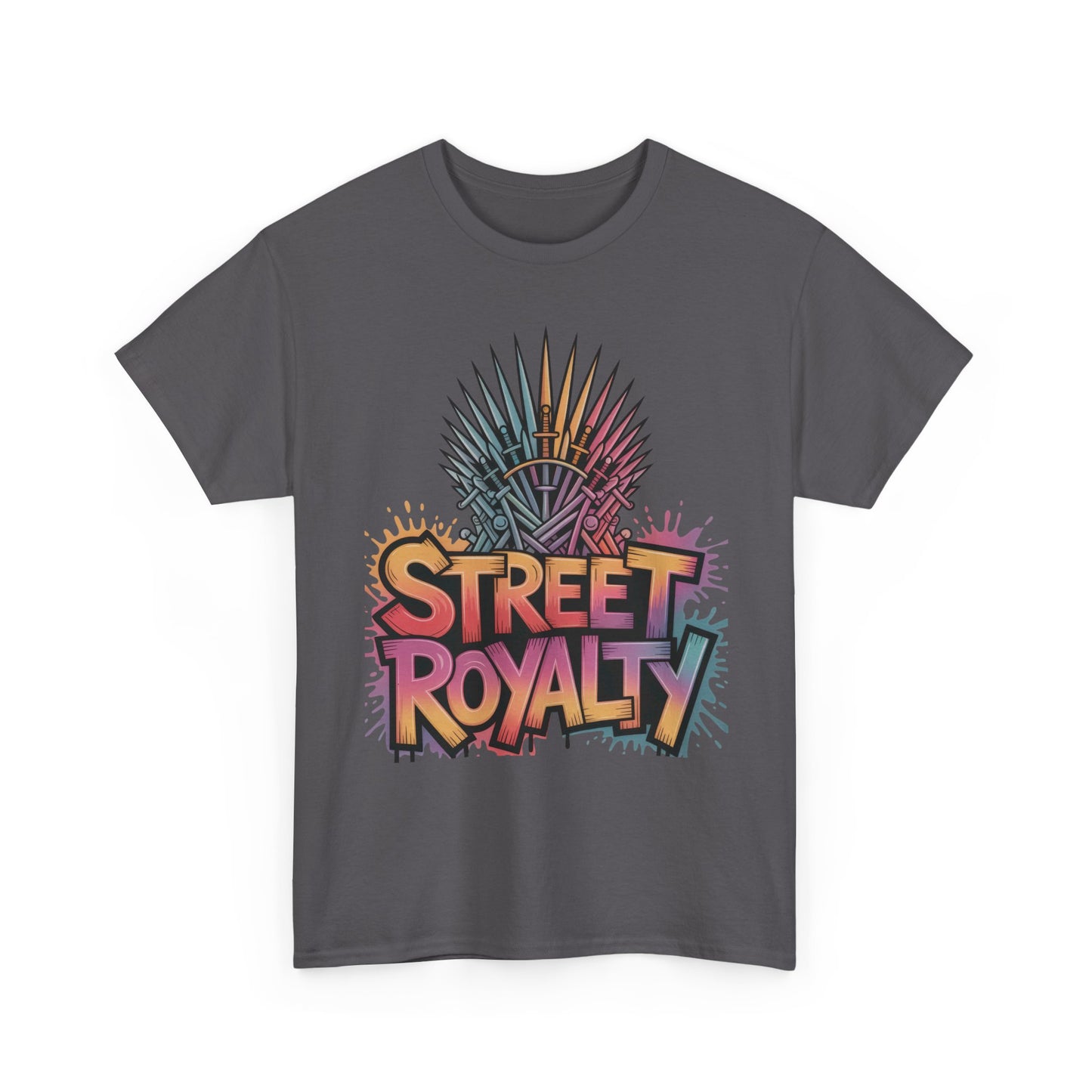 Street Royalty Women's T-Shirt, Graffiti Crown Graphic Tee, Urban Streetwear Top for Trendy Skater Girls