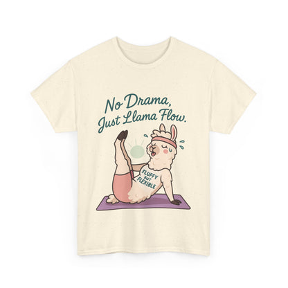 No Drama Llama Yoga Tee, Funny Yoga Llama T-Shirt for Women, Gift for Yoga Lovers, Fun Yoga T-Shirt for Animal Lovers, Humor Shirt