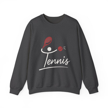 Womens Heavy Blend™ Crewneck Sweatshirt, Womens Tennis Sweatshirt, Cute Sports Graphic Pullover, Workout Gym Activewear Top