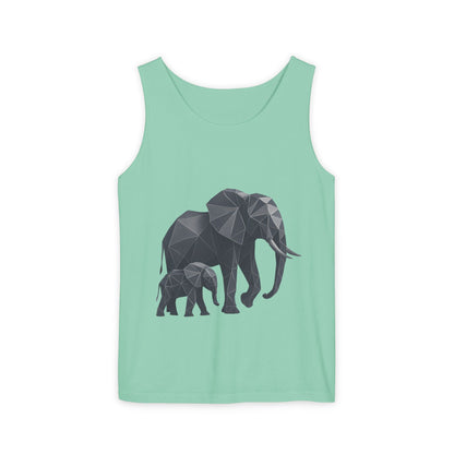 Elephant Family Unisex Tank Top, Animal Lover Gift, Casual Wear, Summer Essentials, Eco-Friendly Apparel, Wildlife Shirt