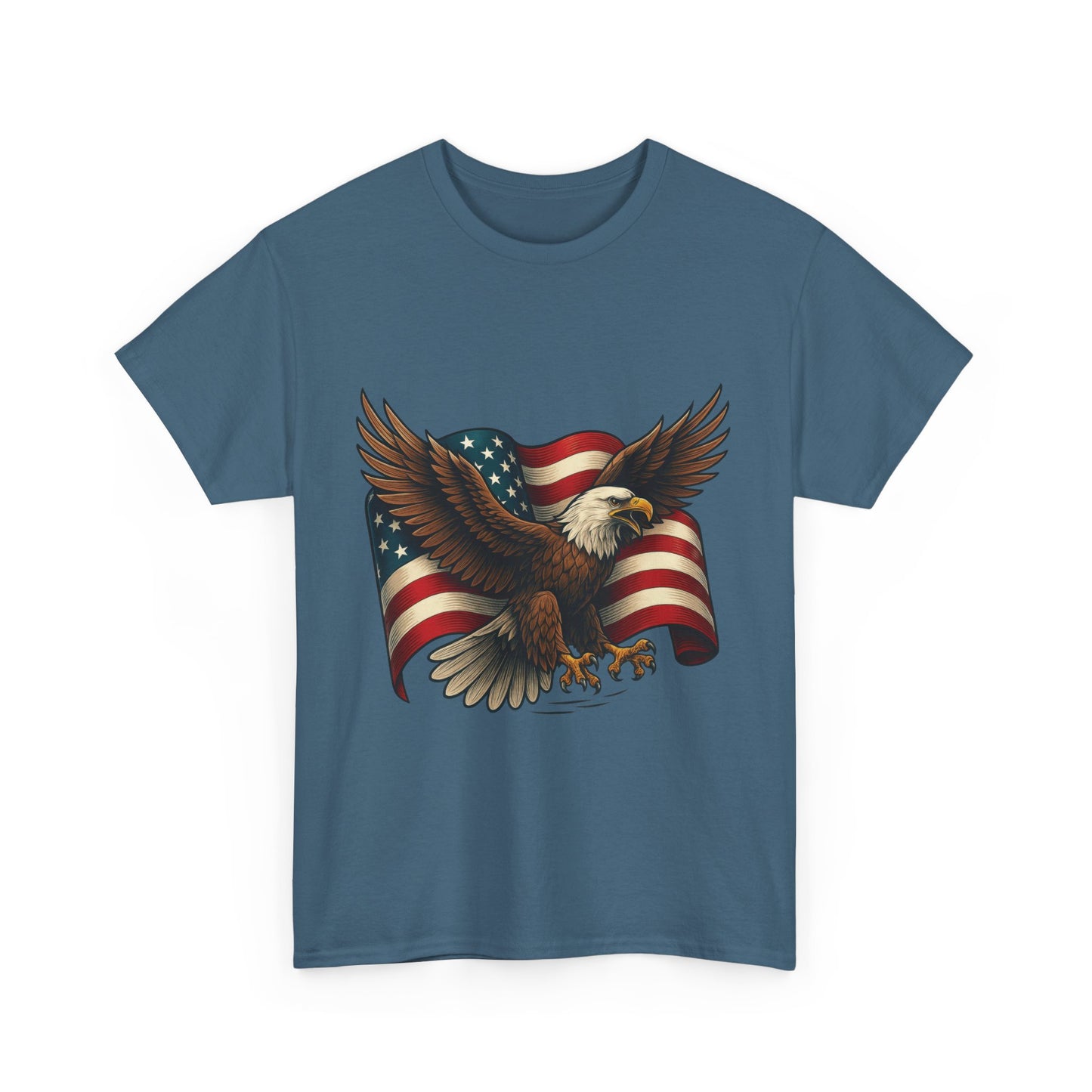 American Eagle Graphic Tee, Patriotic T-Shirt, Fourth of July Apparel, Eagle Love Shirt, Unisex Heavy Cotton Tee