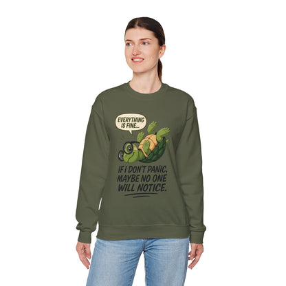 Casual Humor Unisex Sweatshirt, Perfect Gift for Anxiety Relief, Social Anxiety Joke, Quirky Graphic Sweatshirt, Introvert Humor Gift