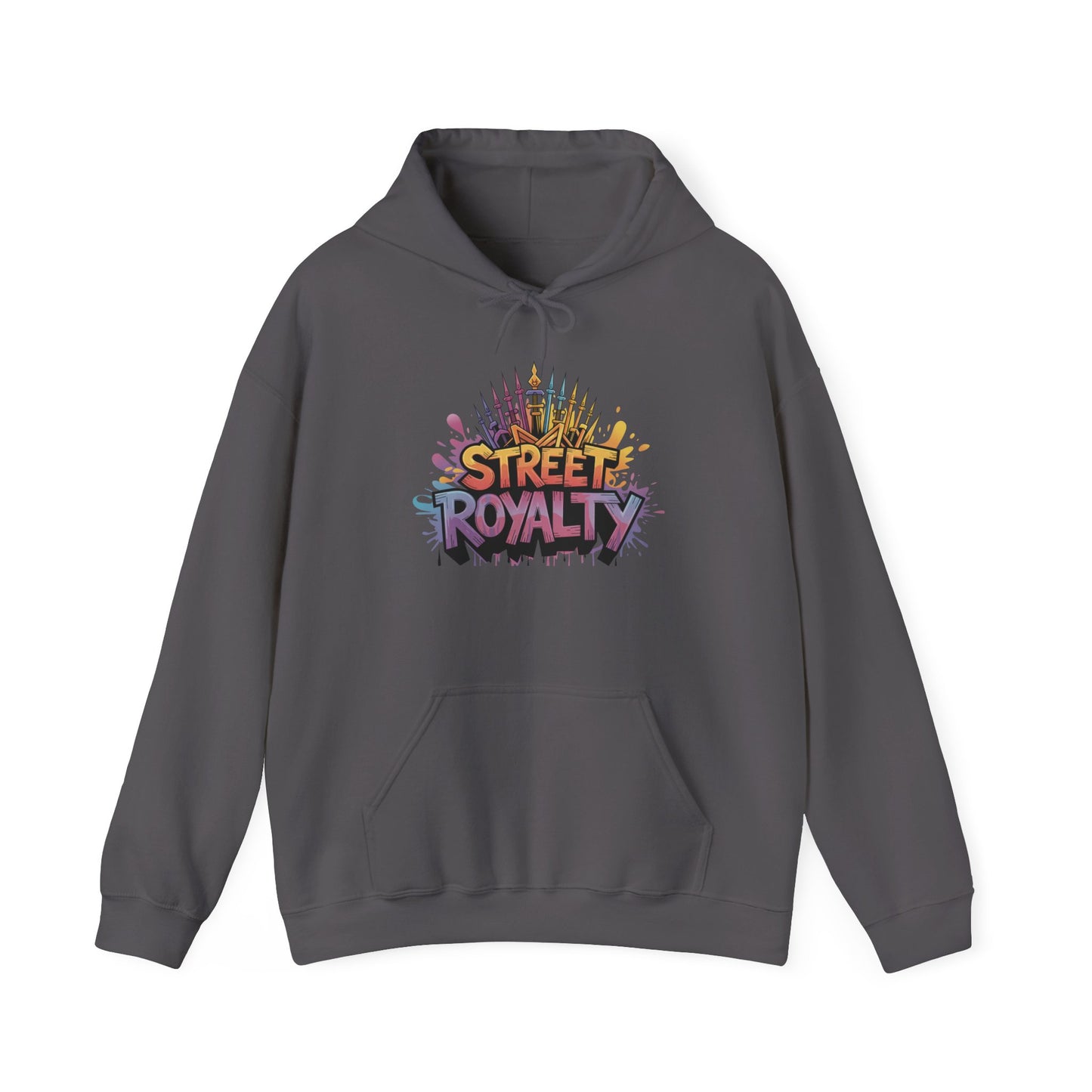 Street Royalty Women's Hoodie, Graffiti Crown Graphic Pullover, Urban Streetwear Sweatshirt for Girls