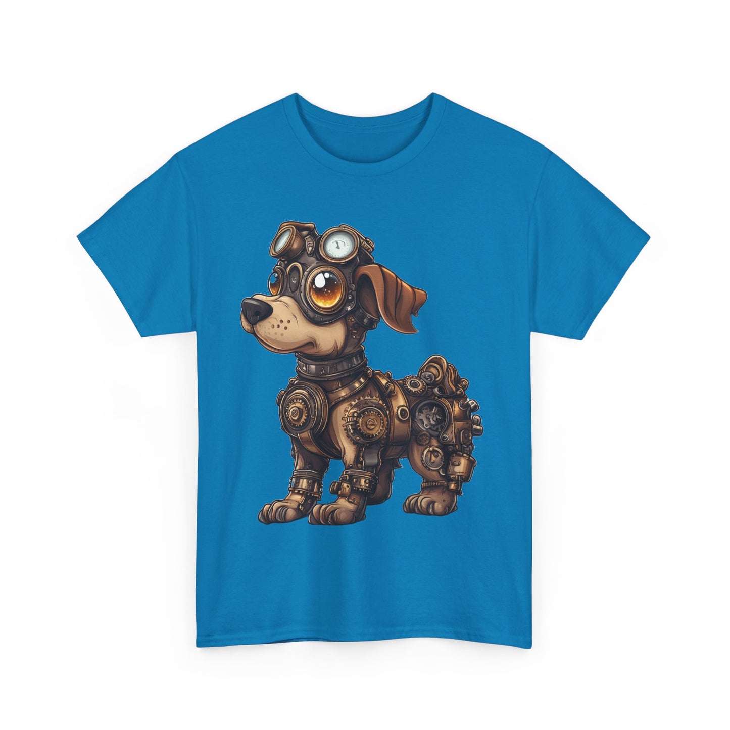 Cyberpunk Pup Design Mens Tee, Steampunk Dog Tee, Dog Lover Gift, Vintage Style, Fun Graphic Tee, Quirky Pet Apparel