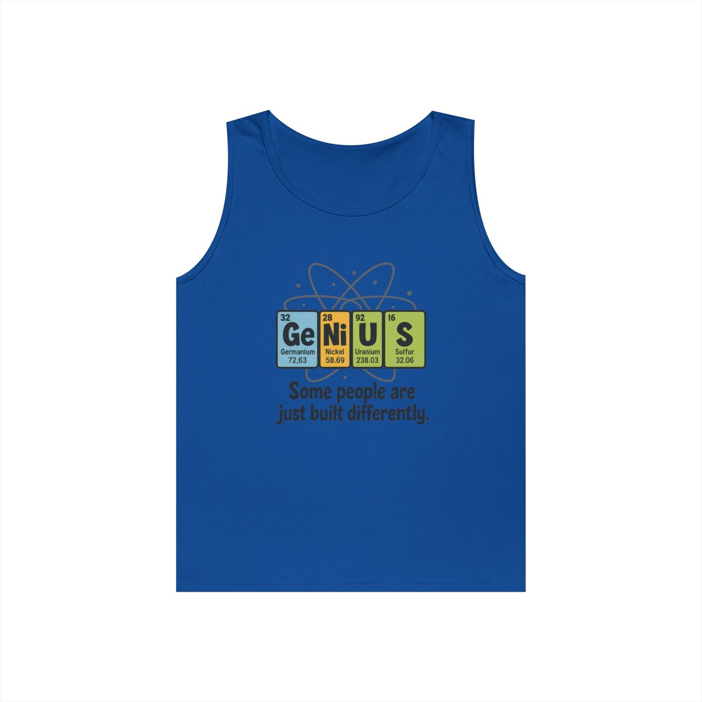 Funny Mens Genius Tank Top, Nerdy Humor Shirt, Periodic Table Shirt, Science Humor Tank, A Funny Gift for Science Lovers, Teachers
