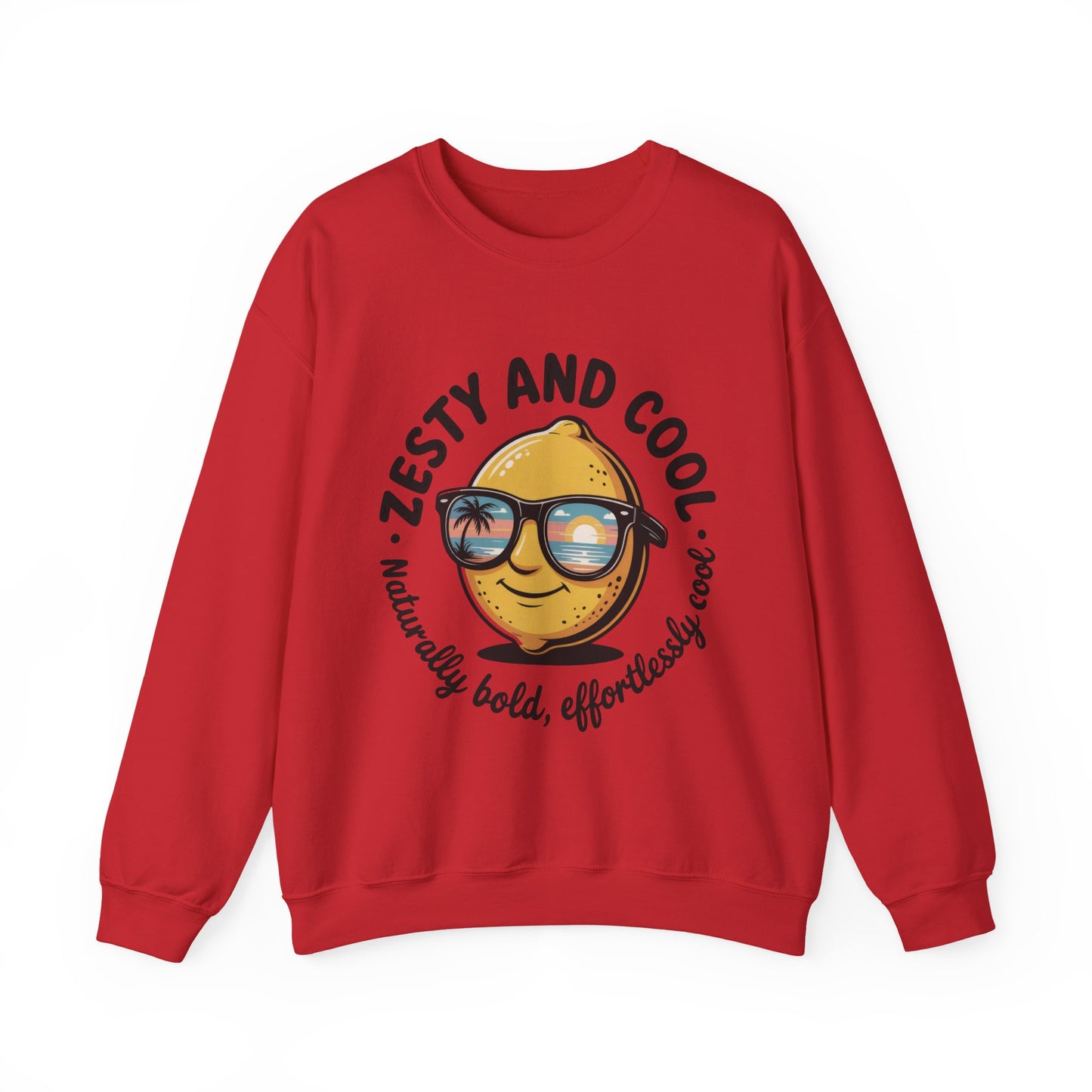 Zesty and Cool Crewneck Sweatshirt, Womens Lemon Sweatshirt for Casual Wear, Trendy Gift, Summer Vibes, Comfortable Apparel