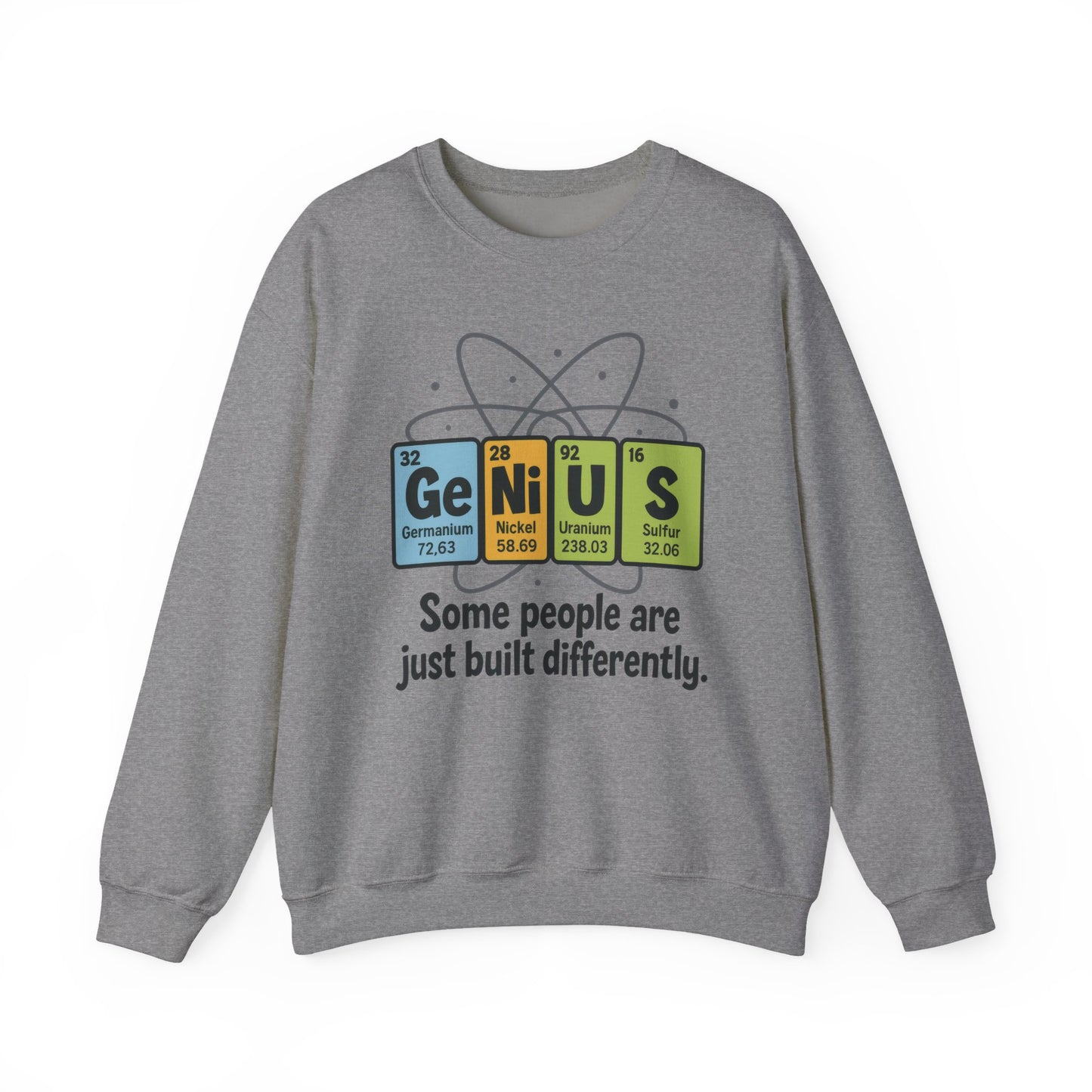 Funny Mens Genius Sweatshirt, Periodic Table Nerd Pullover, Smart Science Gift for Him, Genius Sweatshirt,  Science Lovers Gift