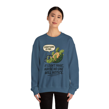Casual Humor Unisex Sweatshirt, Perfect Gift for Anxiety Relief, Social Anxiety Joke, Quirky Graphic Sweatshirt, Introvert Humor Gift