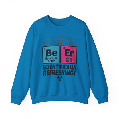 Scientifically Refreshing Beer Mens Sweatshirt, Gift for Beer Lovers, Science-Inspired Apparel, Perfect for Parties and Gatherings