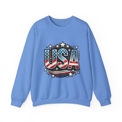 USA Pride Crewneck Sweatshirt, Comfortable Unisex Top, Great for Fourth of July, Independence Day, Everyday Wear, Cozy Gift