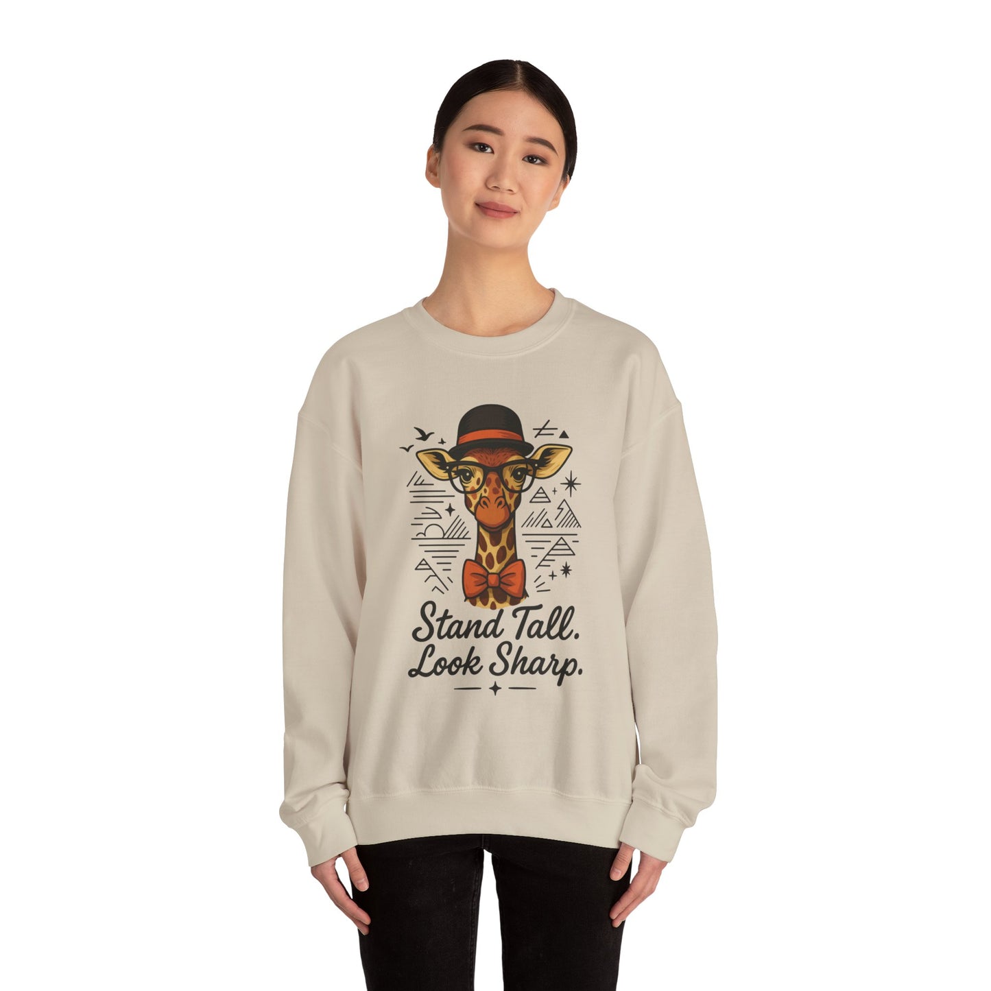 Stylish Giraffe Sweatshirt - Stand Tall, Look Sharp, Unisex Sweater for Animal Lovers, Cozy Gift, Fun Fashion for All Seasons