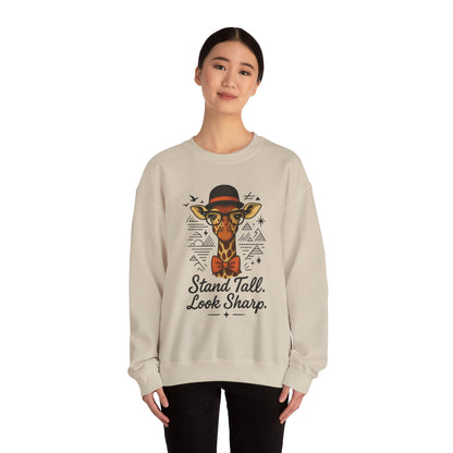 Stylish Giraffe Sweatshirt - Stand Tall, Look Sharp, Unisex Sweater for Animal Lovers, Cozy Gift, Fun Fashion for All Seasons