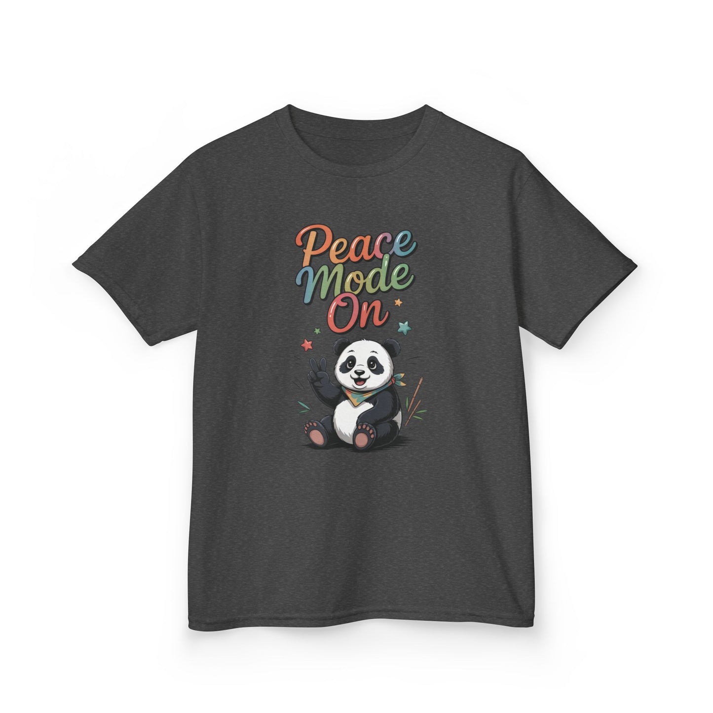 Peace Mode On Kids Tee, Cute Panda Shirt, Fun Gift for Children, Peace-Themed Apparel, Perfect for Birthdays, Casual Wear