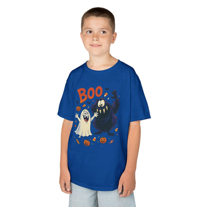 Kids Halloween T-Shirt BOO! Cute Ghost Monster Shirt, Funny Spooky Graphic Tee for Boys Girls, Halloween Costume Gift