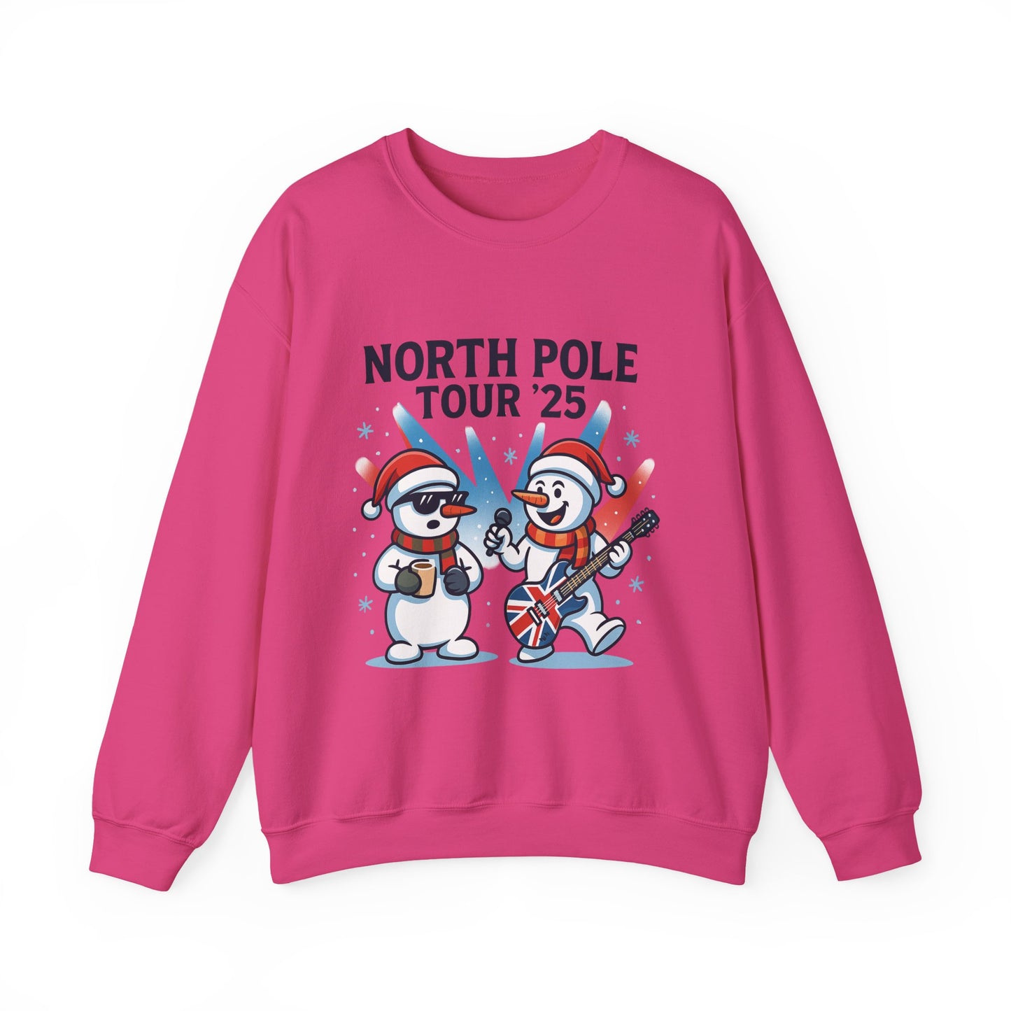North Pole Tour 25 Women's Christmas Sweatshirt, Funny Rock Holiday Jumper
