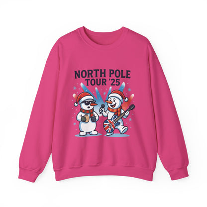 North Pole Tour 25 Women's Christmas Sweatshirt, Funny Rock Holiday Jumper
