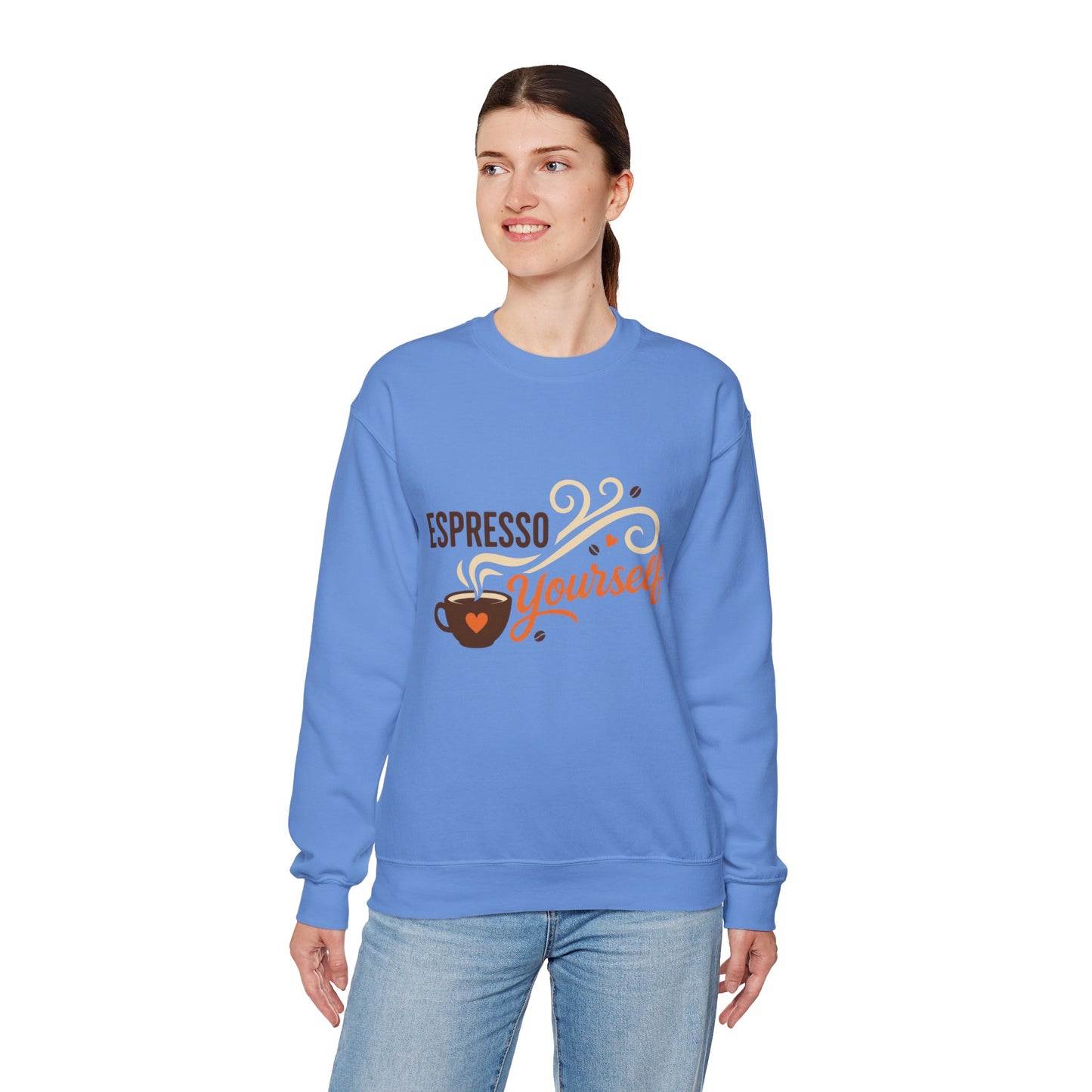 Espresso Yourself Womens Sweatshirt, Coffee Lover Pullover, Funny Barista Gift