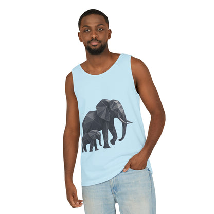 Elephant Family Unisex Tank Top, Animal Lover Gift, Casual Wear, Summer Essentials, Eco-Friendly Apparel, Wildlife Shirt