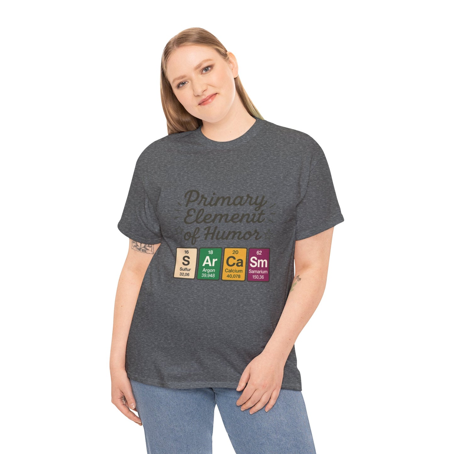 Funny Womens Sarcasm T-Shirt, Element of Humor Tee, Science Nerd Shirt, Chemistry Humor Tee, Gift for Science Lovers, Science Party Apparel