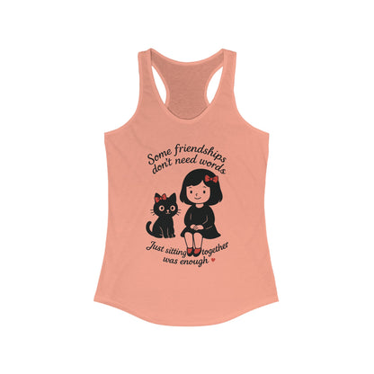 Friendship Cat Love Tank Top, Cute Summer Shirt, Gifts for Cat Lovers, Women's Casual Wear, Self-Care Apparel, Pet Owner Gift