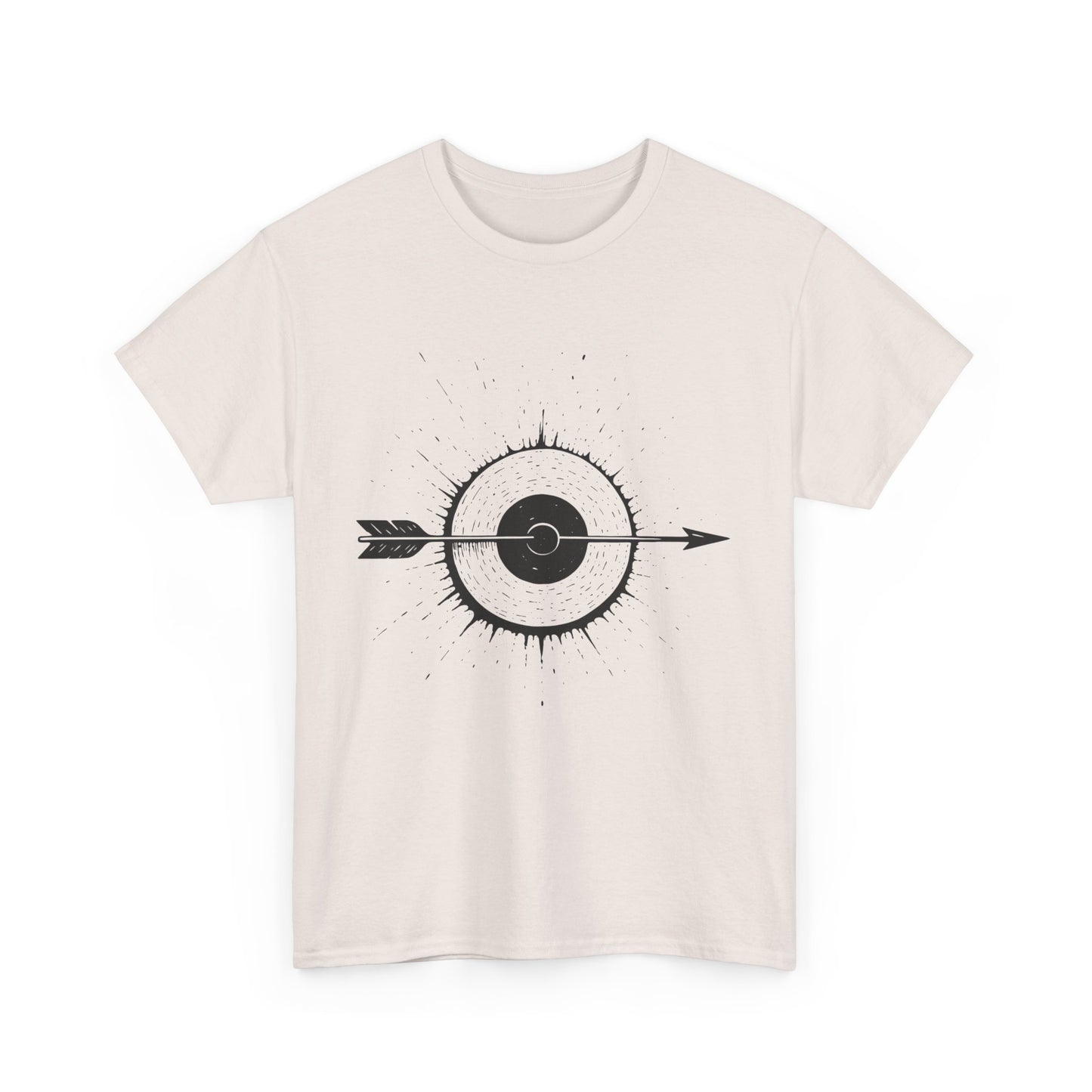 Artistic Arrow Graphic Unisex Cotton Tee, Motivational Shirt, Casual Wear, Gift for Him/Her, Trendy Fashion
