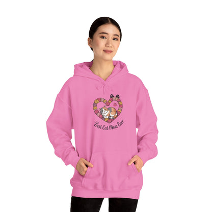 Best Cat Mom Ever Hoodie, Cozy Sweatshirt for Cat Lovers, Gift for Cat Moms, Feline Themed Apparel, Pet Lover Hoodie, Mother's Day Gift