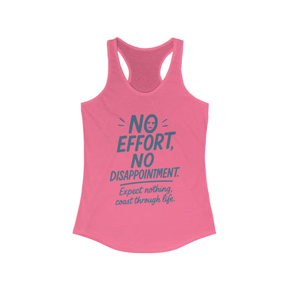 No Effort Womens Tank Top, Funny Lazy Life Quote, Workout Humor Shirt, Casual Gym Top, Cute Graphic Tee for Her, Life Philosophy Shirt