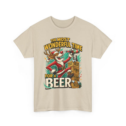 Funny Christmas Beer T-Shirt for Men, The Most Wonderful Time for a Beer