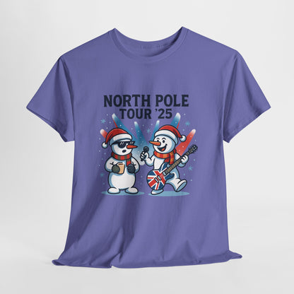 North Pole Tour 25 Women's Christmas T-Shirt, Funny Holiday Music Tee