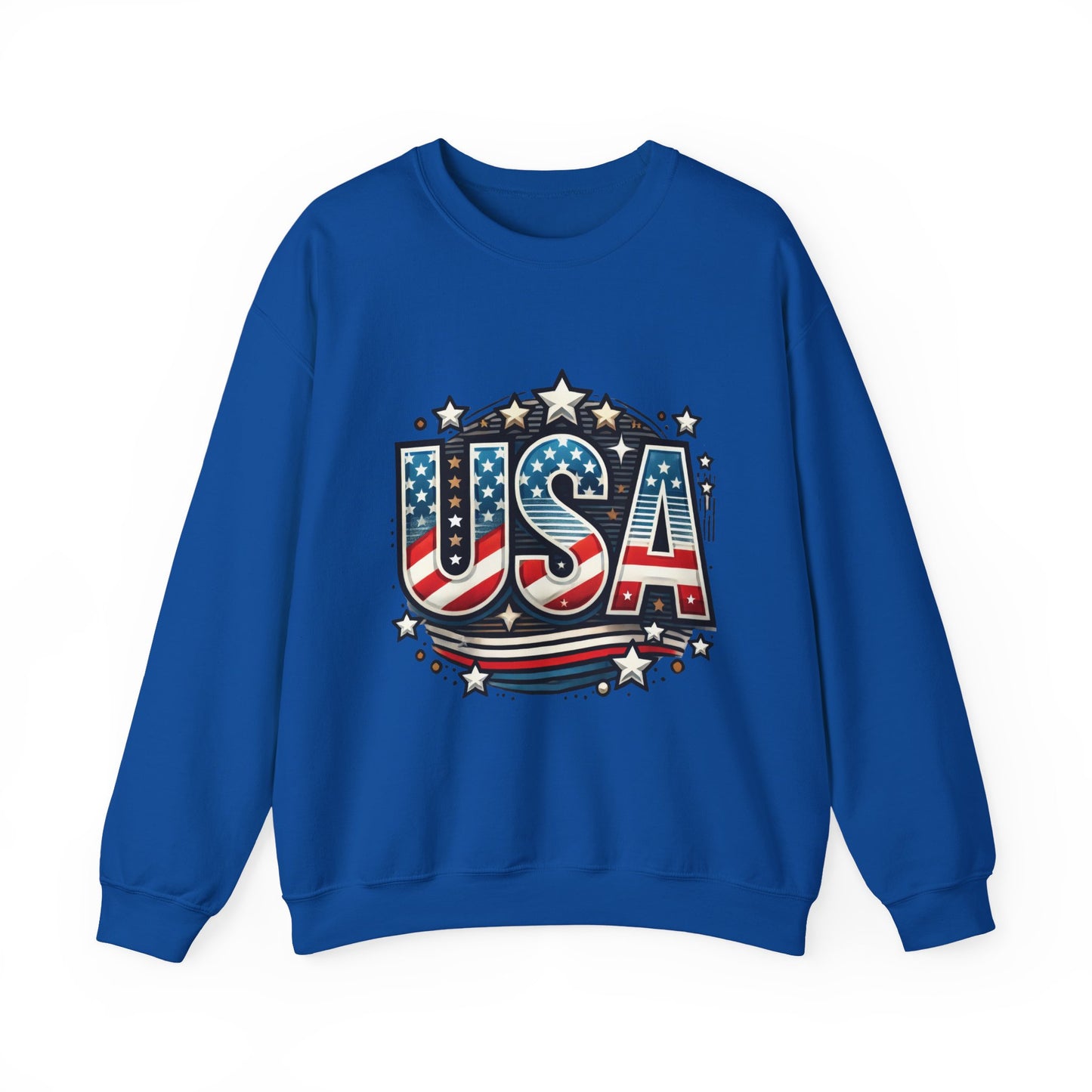USA Pride Crewneck Sweatshirt, Comfortable Unisex Top, Great for Fourth of July, Independence Day, Everyday Wear, Cozy Gift