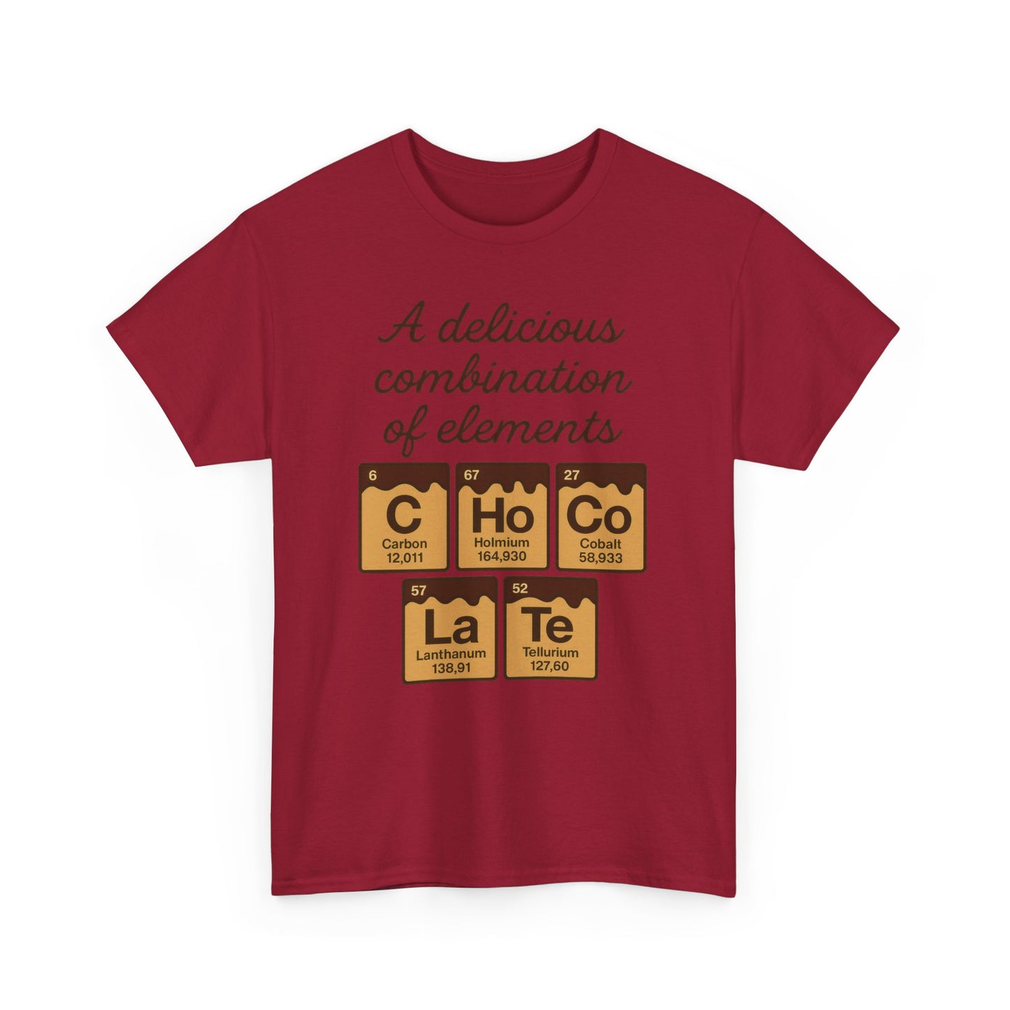 Funny Womens Chocolate T-Shirt, Element Shirt, Sweet Science Gift for Her, Science Humor Shirt, Geeky Gift, Chemistry Inspired Tee