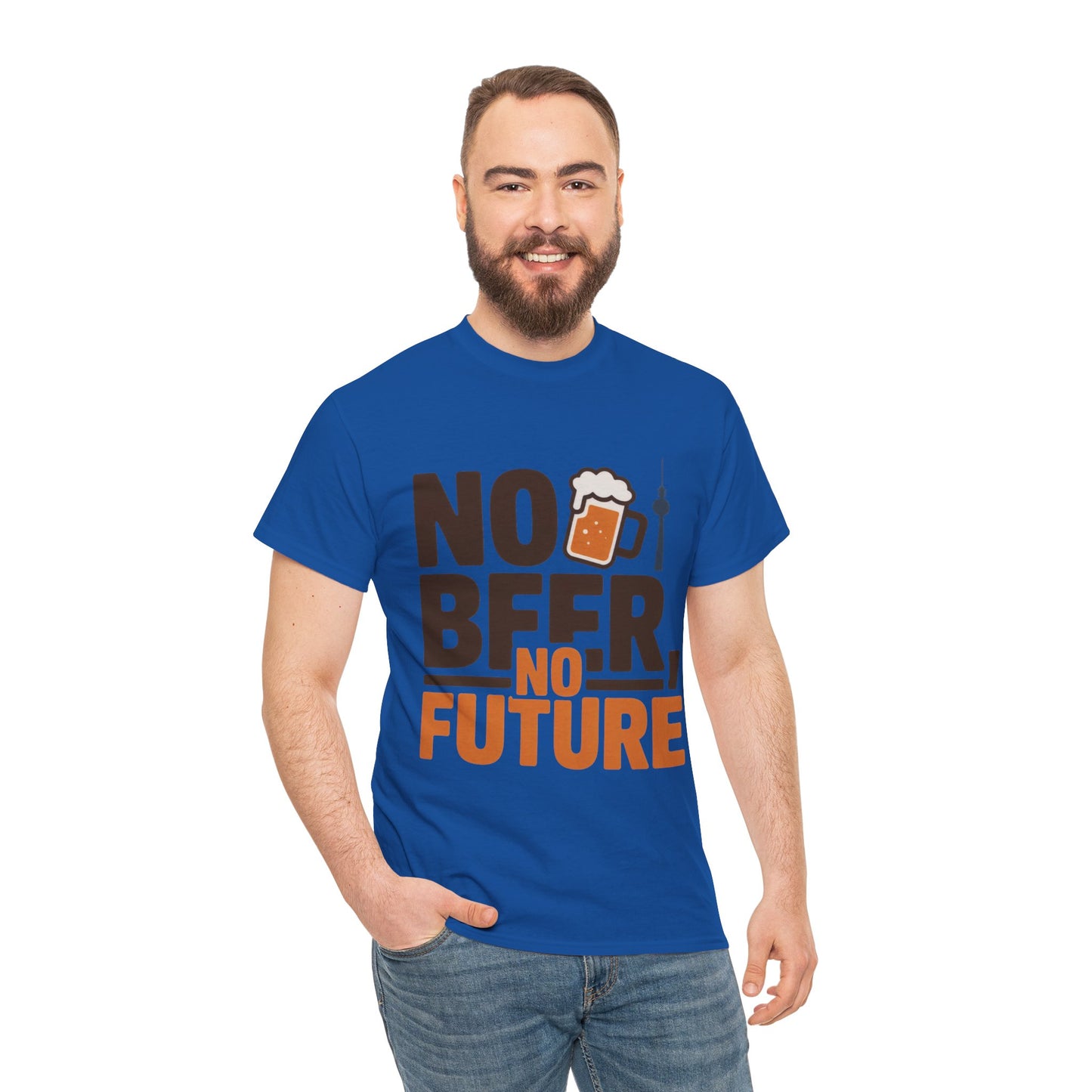 No Beer No Future Funny Beer Graphic Mens T-Shirt, Beer Tee, Beer Lover Tee