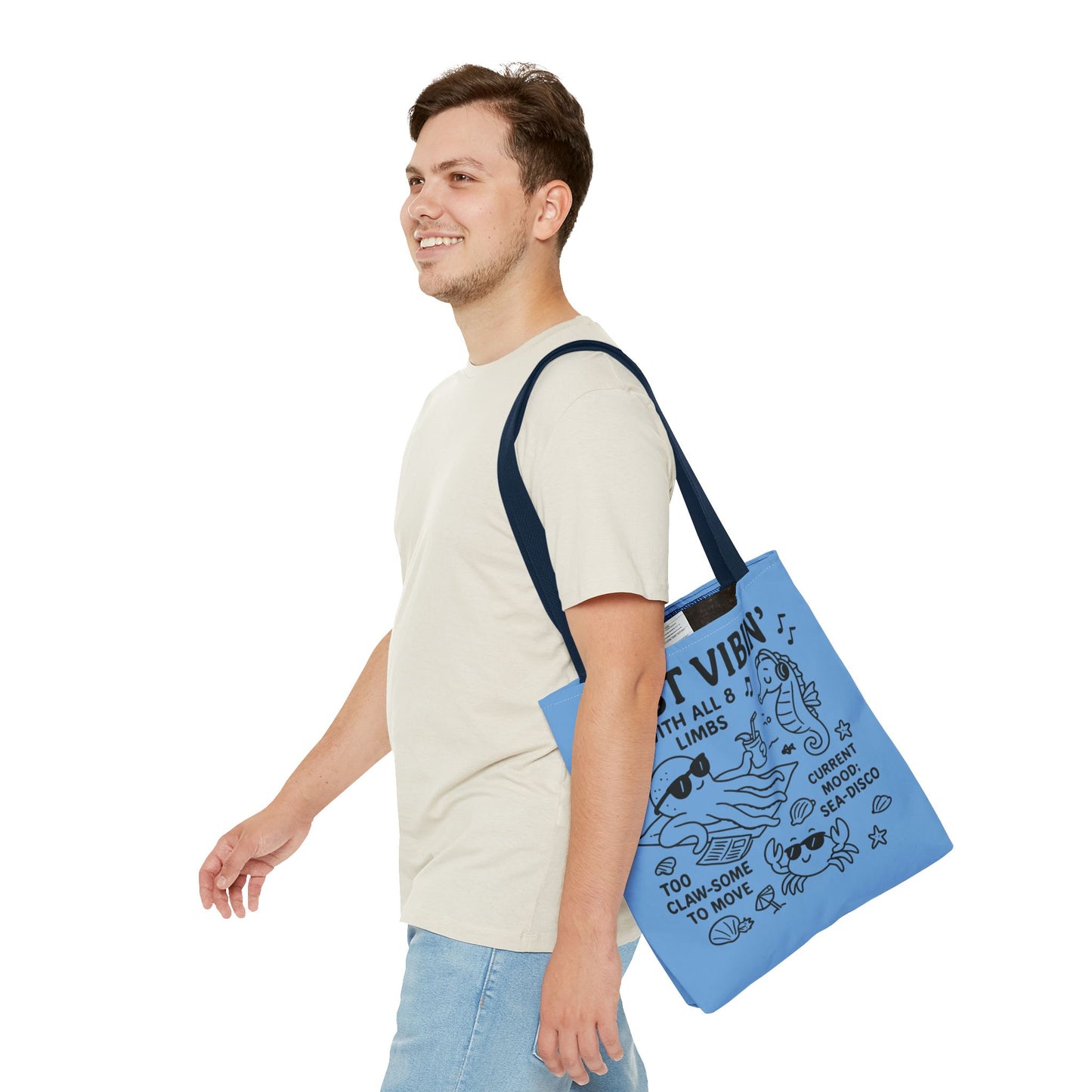 Fun Sea-Themed Tote Bag, Beach Accessories, Summer Vibes, Gift for Ocean Lovers, Reusable Shopping Bag, Cute Beach Tote